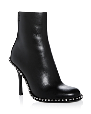 Shop Alexander Wang Women's Nova 105 Studded Ankle Boots In Black