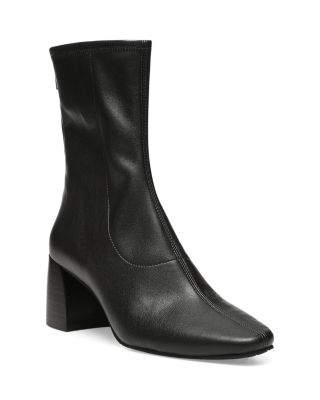Donald Pliner - Women's Stretch Leather Block Heel Booties