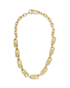 Shop Allsaints Zipper Collar Necklace, 17 In Gold