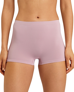 Shop Hanro Touch Feeling Boyshort In Crepe Pink