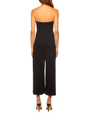 Strapless Cropped Wide Leg Jumpsuit