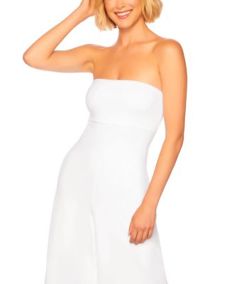 Strapless Cropped Wide Leg Jumpsuit