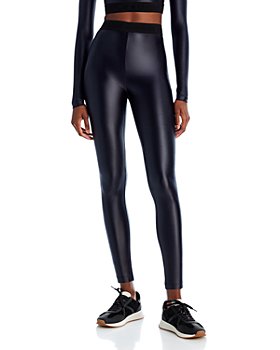 Versace Jeans Couture SHINY - Leggings - Trousers - black