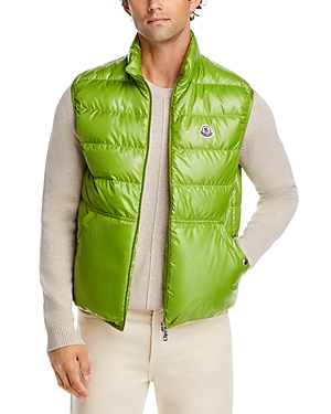Shop Moncler Aube Puffer Vest In Light Green