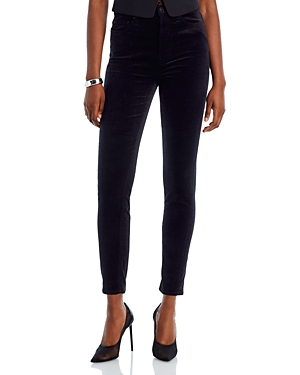 7 For All Mankind High Rise Ankle Skinny Jeans in Black