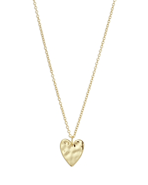 Argento Vivo Hammered Heart Pendant Necklace in 18K Gold Plated Sterling Silver, 16-18