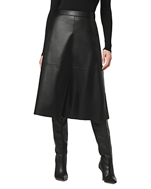 Joe's Jeans The Lori Faux Leather Midi Skirt In Black
