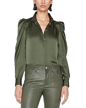Frame Gillian Silk Blouse In Surplus