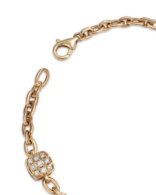 Diamond Pav&eacute; Link Bracelet in 14K Yellow Gold, 1.0 tcw