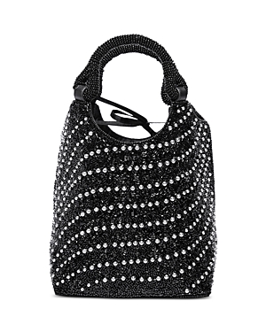 Shop Staud Cote Beaded Tote In Cosmic Wave/silver