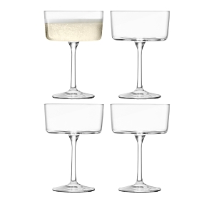 Lsa Gio Champagne Cocktail Glass, Set Of 4 In Transparent