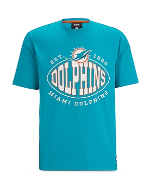 HUGO BOSS NFL MIAMI DOLPHINS COTTON BLEND GRAPHIC TEE