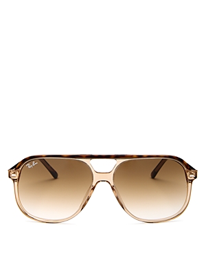 Ray Ban Ray-ban Brow Bar Aviator Sunglasses, 56mm In Tortoise/brown Gradient