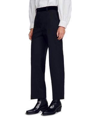 Poete Velvet Waist Straight Leg Pants