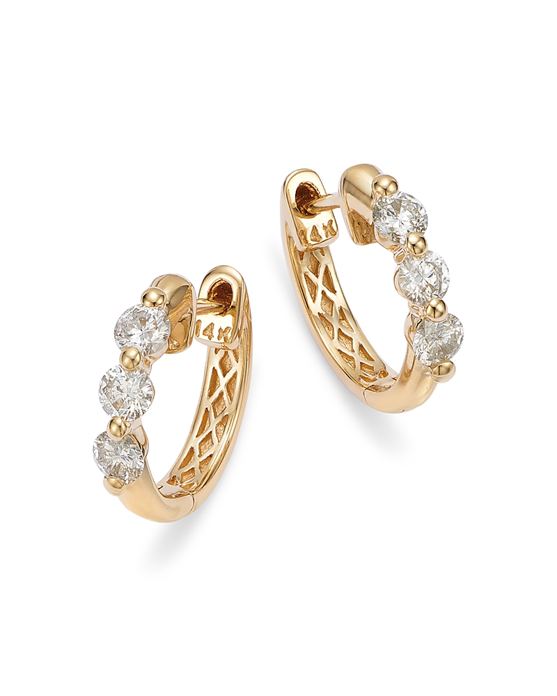 Bloomingdale's Fine Collection Diamond Hoop Earrings in 14K Yellow Gold, 0.50 tcw
