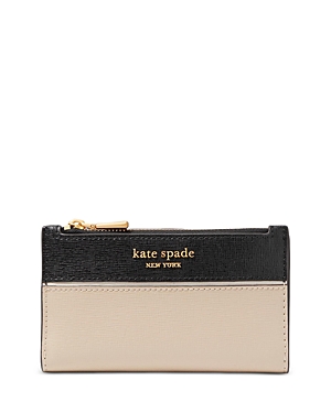 kate spade new york Morgan Color Blocked Saffiano Leather Slim Bifold Small Wallet
