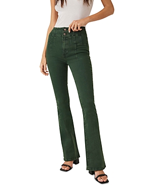 Free People Jayde Flare Cords In Forest