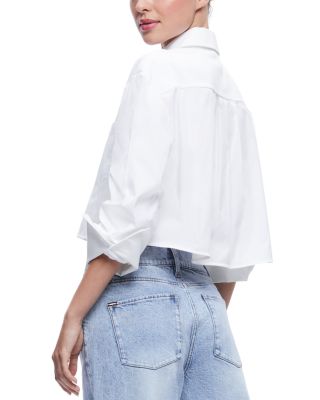 Finely Cropped Oversized Button Down Shirt