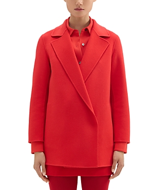 Theory Clairene New Divide Wool-cashmere Jacket In Geranium
