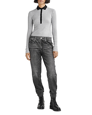 Rag & Bone Miramar Faux Jeans Cotton Joggers In Black Magic