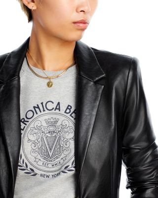 Kylie Faux Leather Blazer