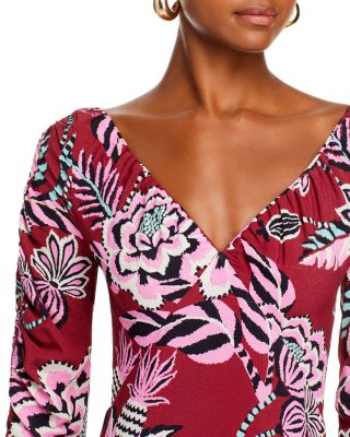open lace back dress Sand Ainika Pineapple Ikat Midi Dress