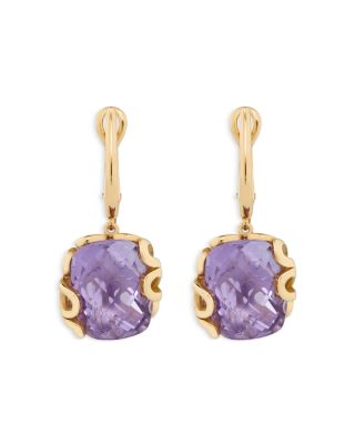 Miseno Jewelry - 18K Yellow Gold Sea Leaf Amethyst Drop Earrings