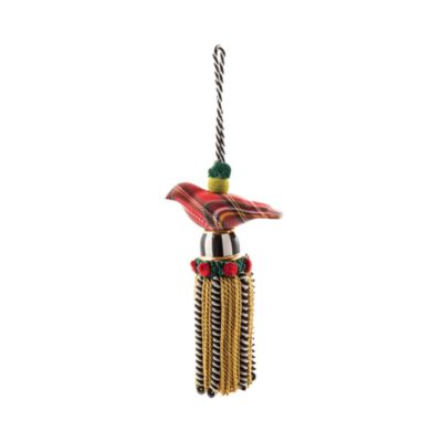 Mackenzie-Childs - Tartan Bird Tassel Ornament