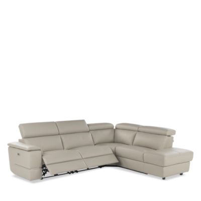 Ronaldo 3-Piece Power Reclining Leather Sectional