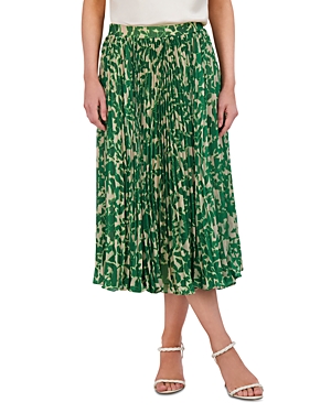 Bcbgmaxazria Woven Printed Skirt In Leaf Green
