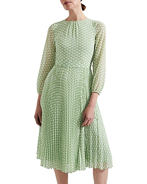 Hobbs London Salma Dress In Green Multi