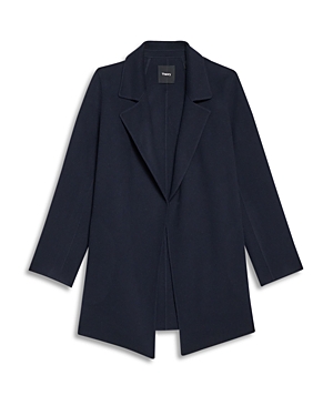 Theory Clairene New Divide Wool-cashmere Jacket In New Navy
