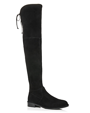Stuart Weitzman Over-the-knee Boots With Luxurious Suede Finish And Elegant Design In Black
