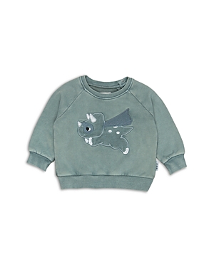 Huxbaby Boys' Super Dino Sweatshirt - Baby, Little Kid In Slate