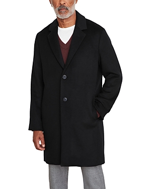 Shop Vince Classic Button Front Overcoat In Coastal Green