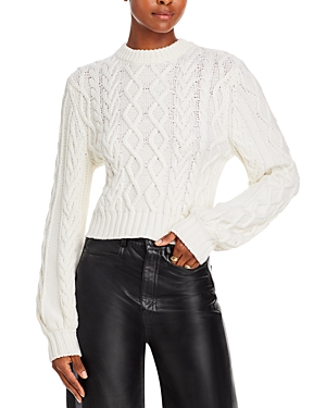 Shop Proenza Schouler White Label Chunky Cable Knit Sweater In Off White