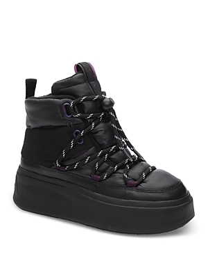 Shop Ash Women's Montana Lace Up High Top Sneakers In Black/plum