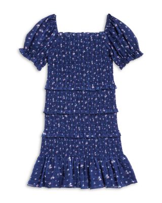 Girls' Laila Puff Sleeve Tiered Smocked Dress - Big Kid