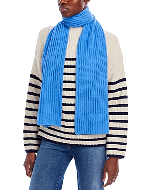 C By Bloomingdale's Cashmere Rib Knit Scarf - 100% Exclusive In Blue