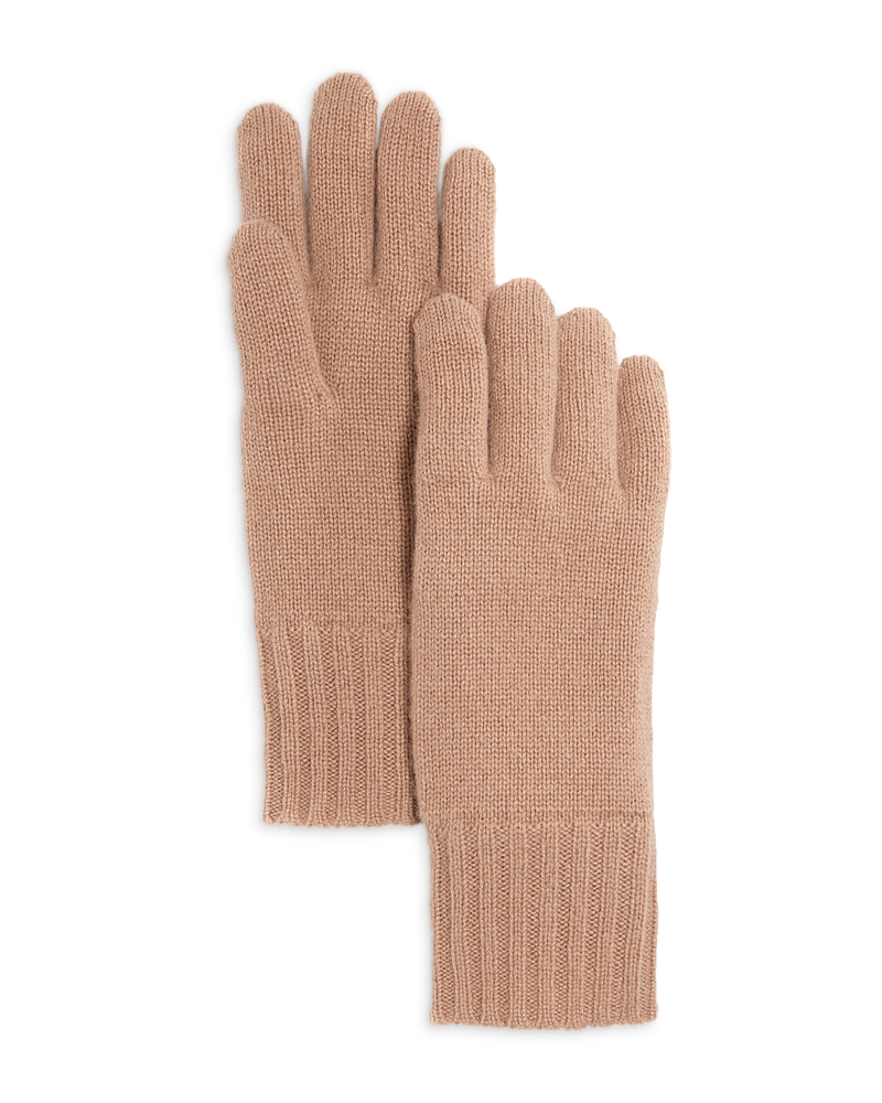 C By Bloomingdale's Cashmere Rib Tech Gloves - Exclusive In Beige