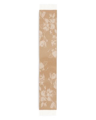 100% Cashmere Woven Floral Scarf - Exclusive