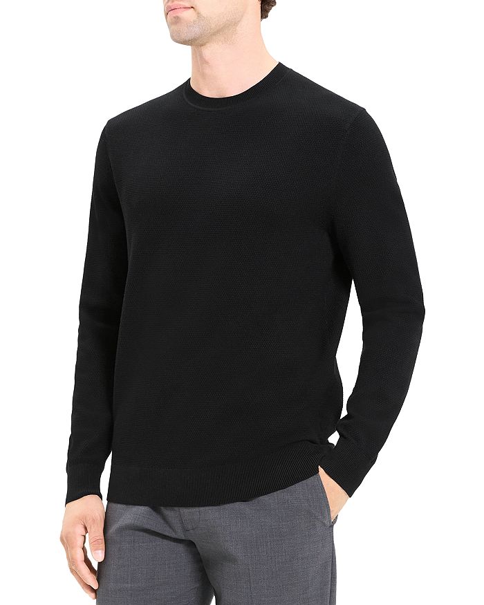 Theory Datter Stretch Textured Crewneck Sweater | Bloomingdale's