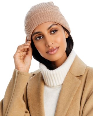Reversible Ribbed Knit Cashmere Cuff Hat - Exclusive 