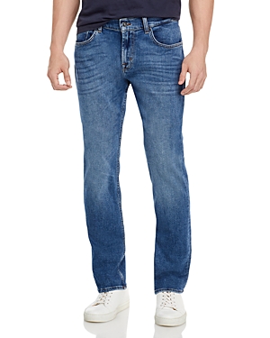 Shop 7 For All Mankind The Straight Slim Straight Fit Jeans In Gasp