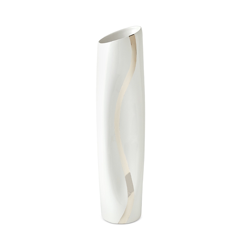 Global Views Loose Stripe Platinum Large Vase