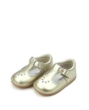 L'amour Shoes Kids'  Girls' Angel Baby Dottie Scalloped T-strap Mary Jane - Baby, Toddler In Gold