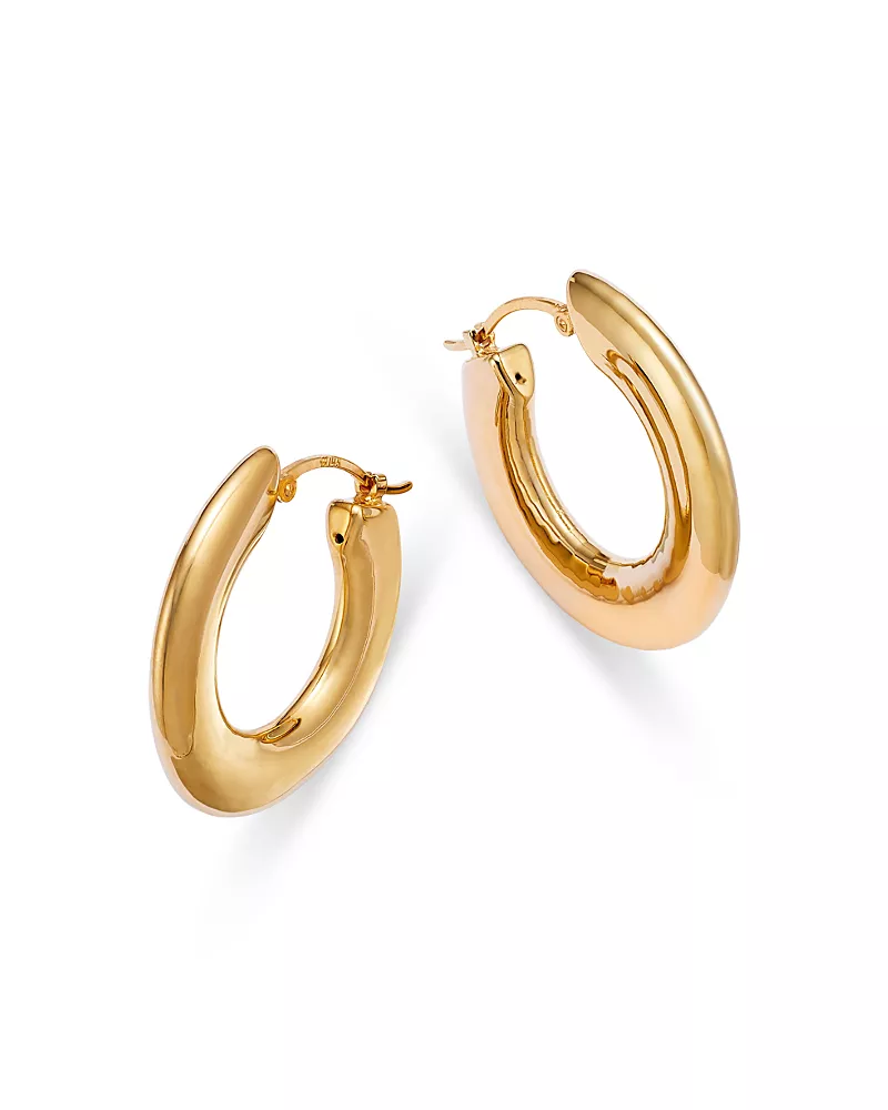 Bloomingdale's Fine Collection Polished Small Hoop Earrings in 14K Yellow Gold