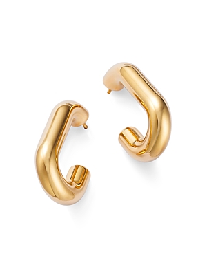 Bloomingdale's Polished J Hoop Earrings In 14k Yellow Gold