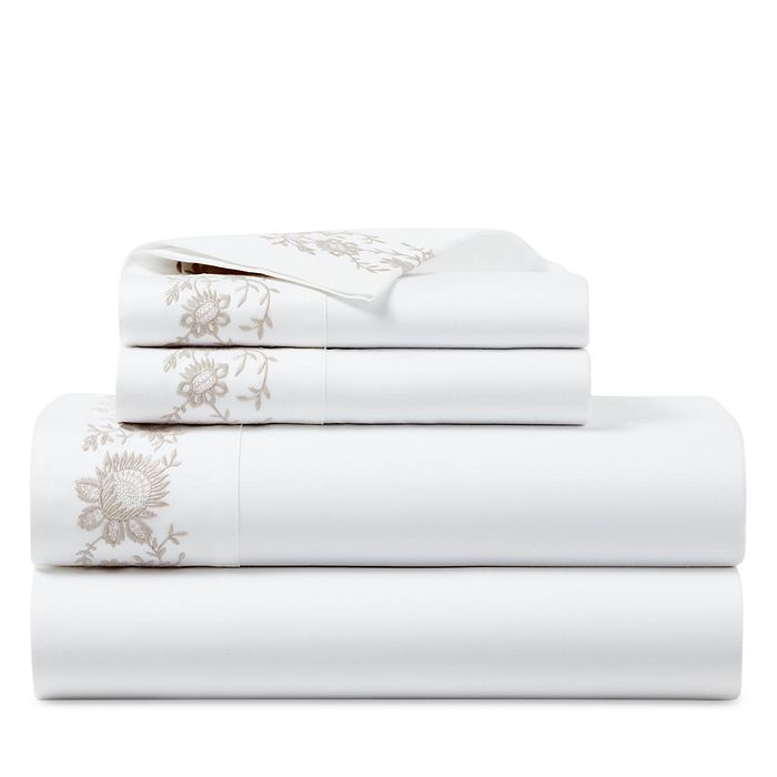 Ralph Lauren Eloise Embroidery Sateen Flat Sheet, Queen Bloomingdale's