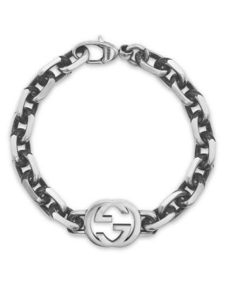 Gucci - Sterling Silver Interlocking Chain Bracelet